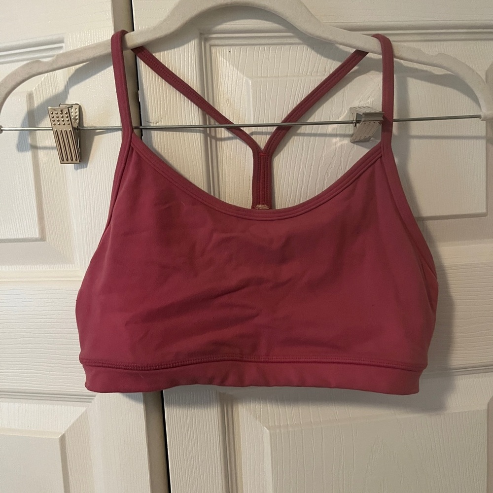 Lululemon Pink Strappy Sports Bra